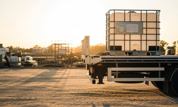 Chemical Totes on Truck